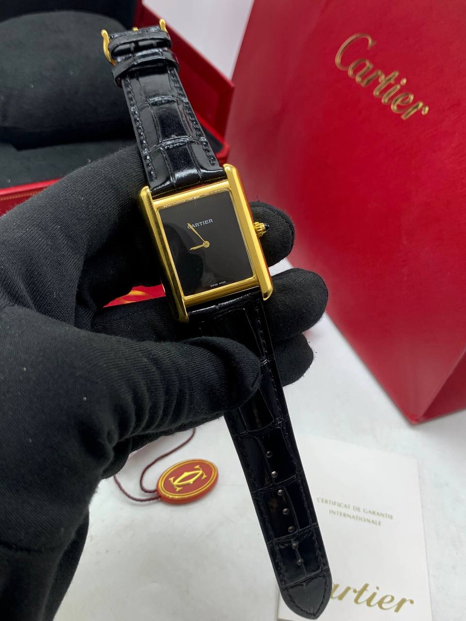 Cartier Tank Leather Strap Watch