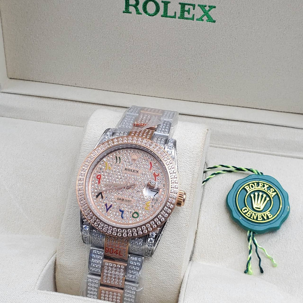 Luxury Iced Presidential Diamond Watch – Full Ice Roman Dial (41MM)