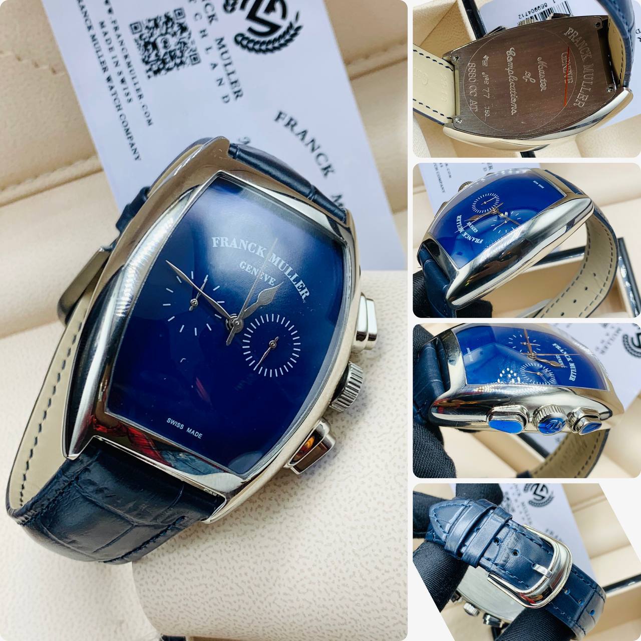 Franck Muller Vanguard Curved Case Leather Watch