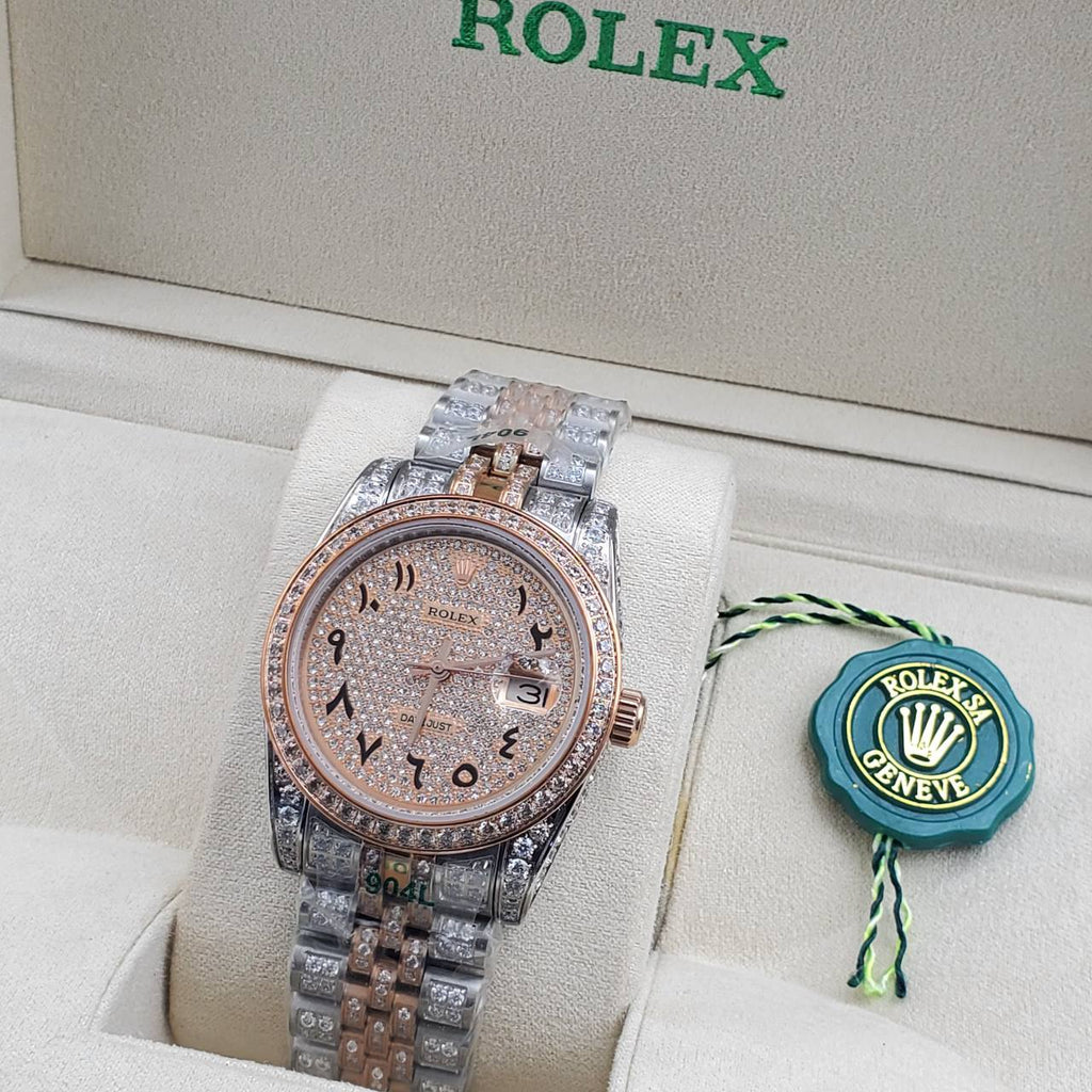 Luxury Iced Presidential Diamond Watch – Full Ice Roman Dial (41MM)