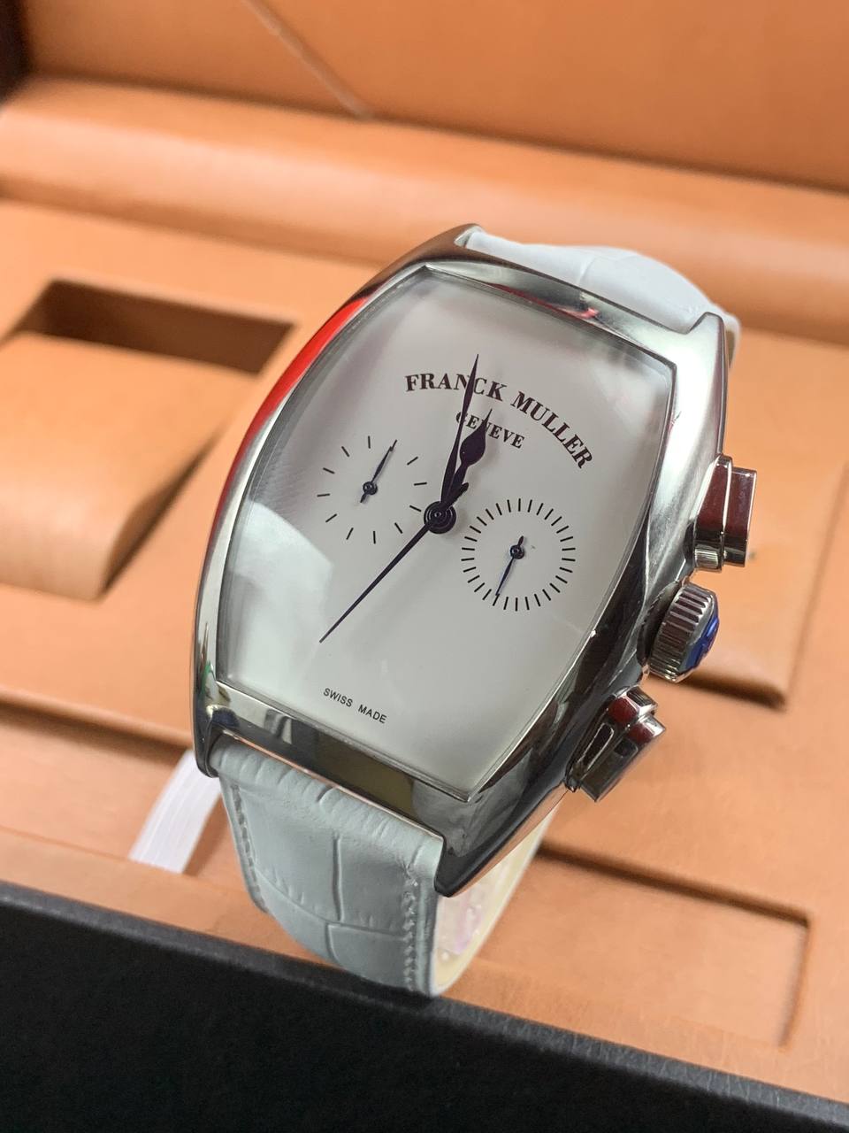Franck Muller Vanguard Curved Case Leather Watch