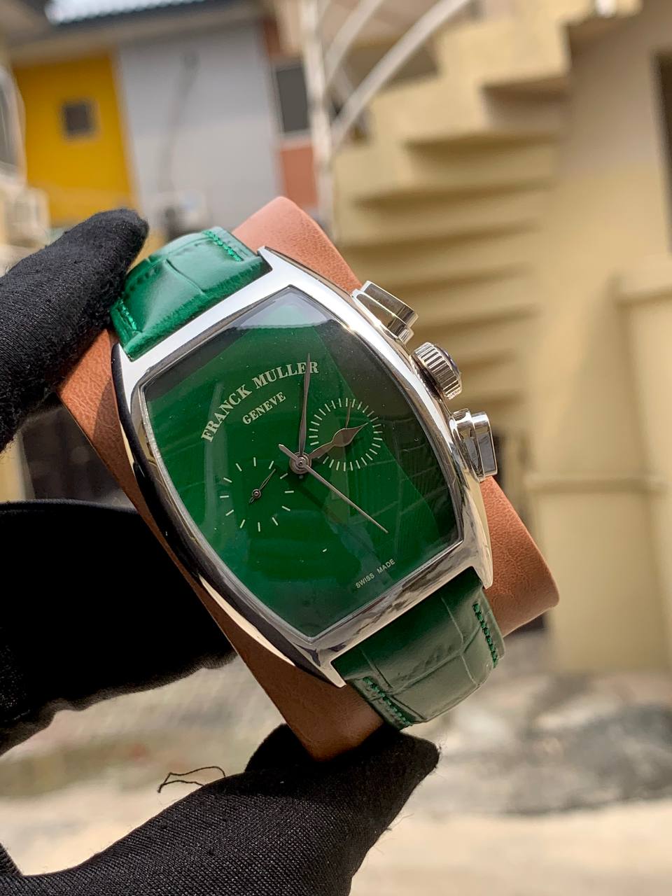 Franck Muller Vanguard Curved Case Leather Watch