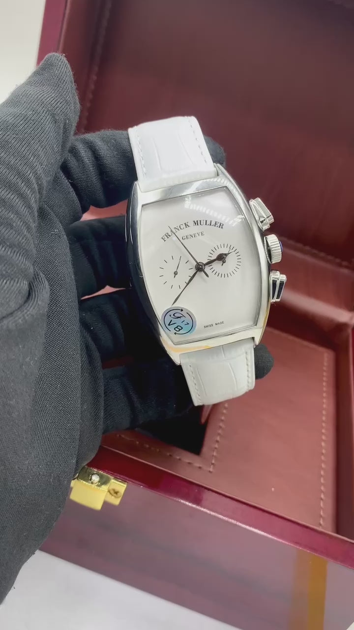 Franck Muller Vanguard Curved Case Leather Watch