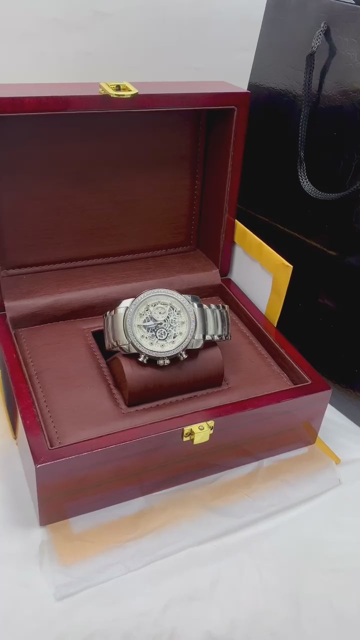 Bvlgari Diagono Chronograph Skeleton (Iced Bezel Custom Version)