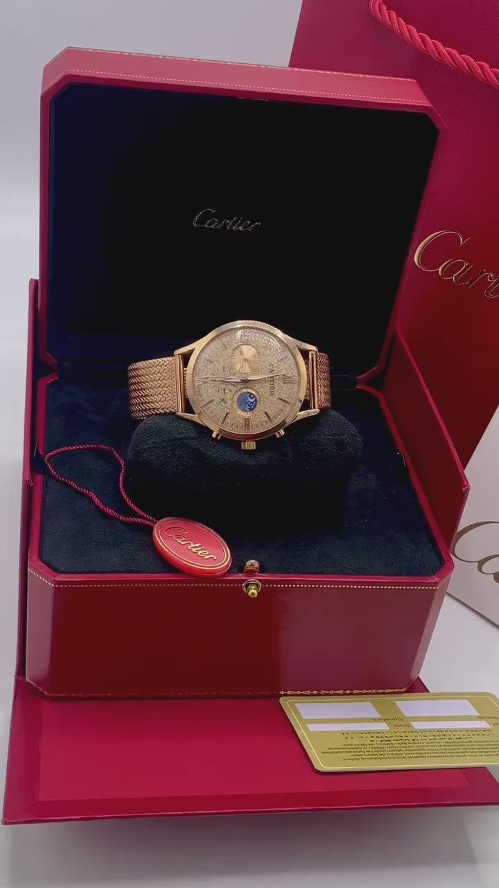 Cartier Gold Chronograph Watch