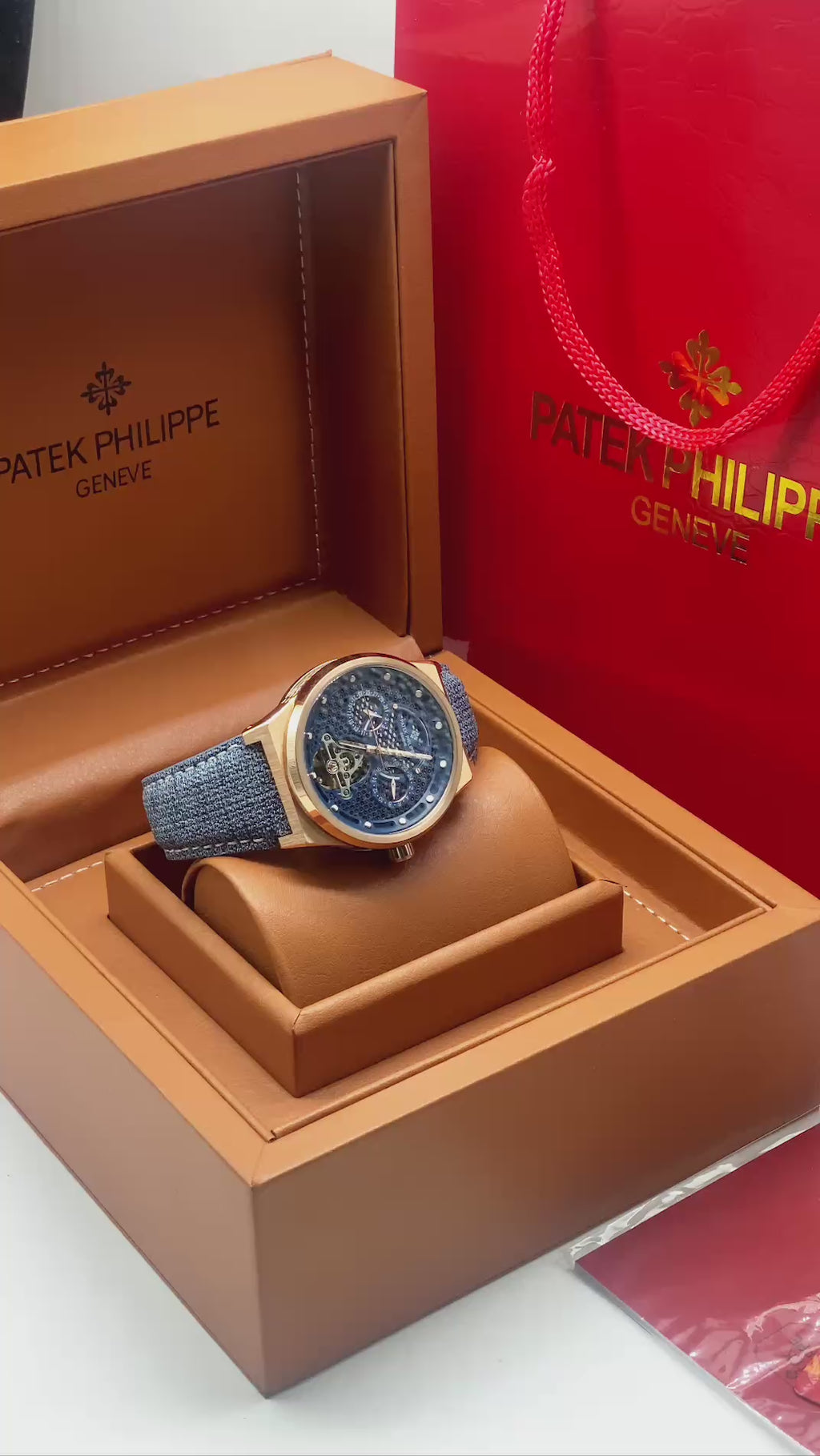 Patek Philippe Blue Dial Open-Heart Watch