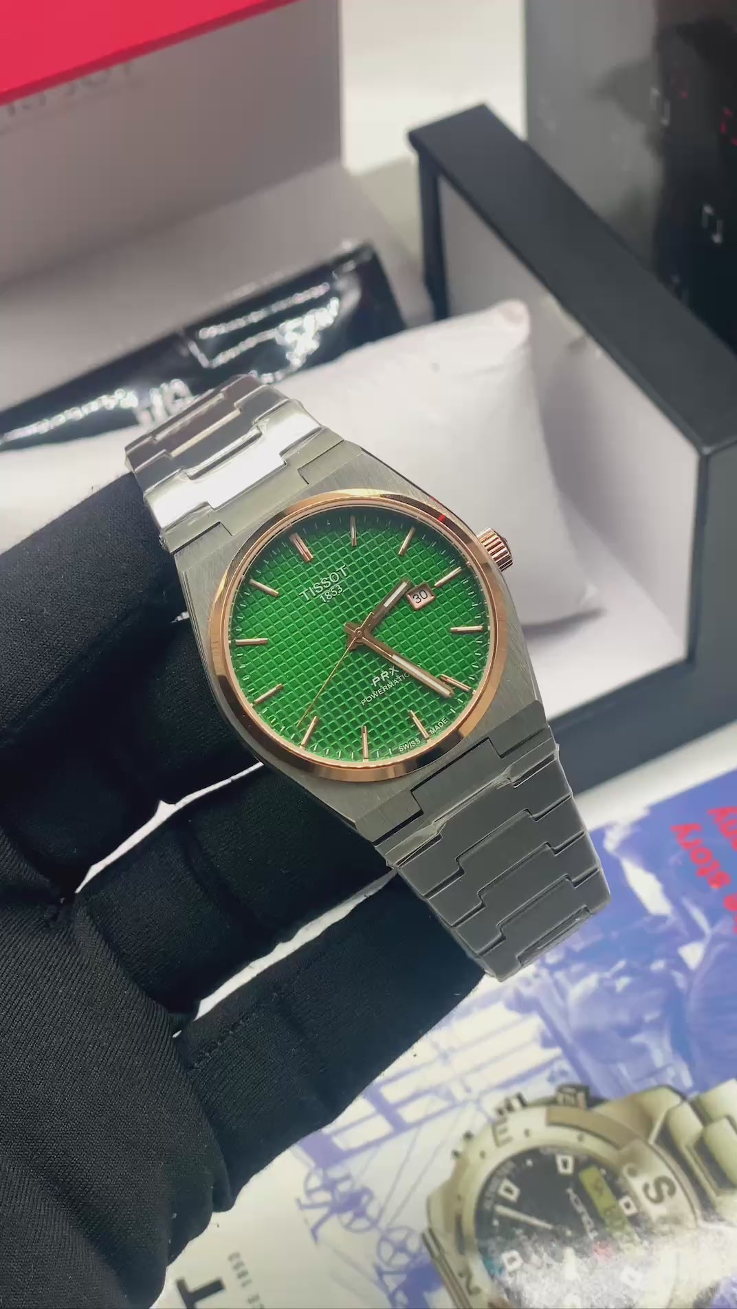 Tissot Green Dial Stainless Steel Watch