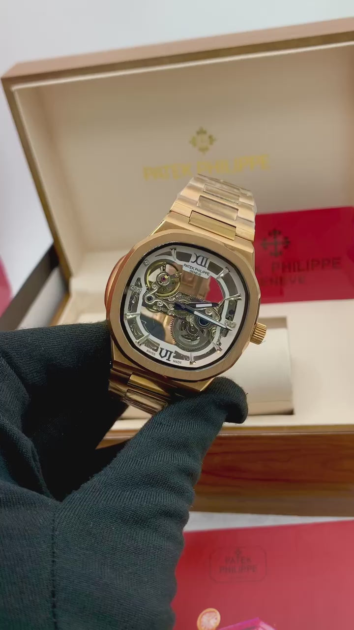Patek Philippe Skeleton Gold Luxury Watch