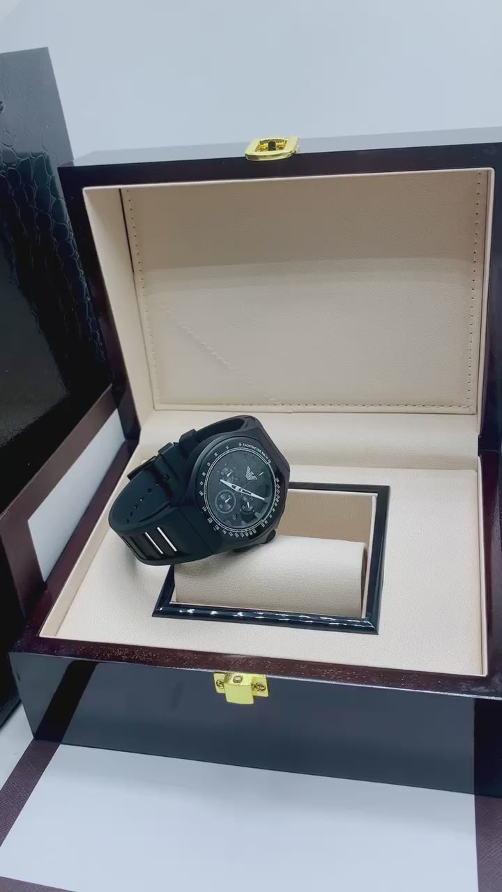 Emporio Armani Black Chronograph Watch