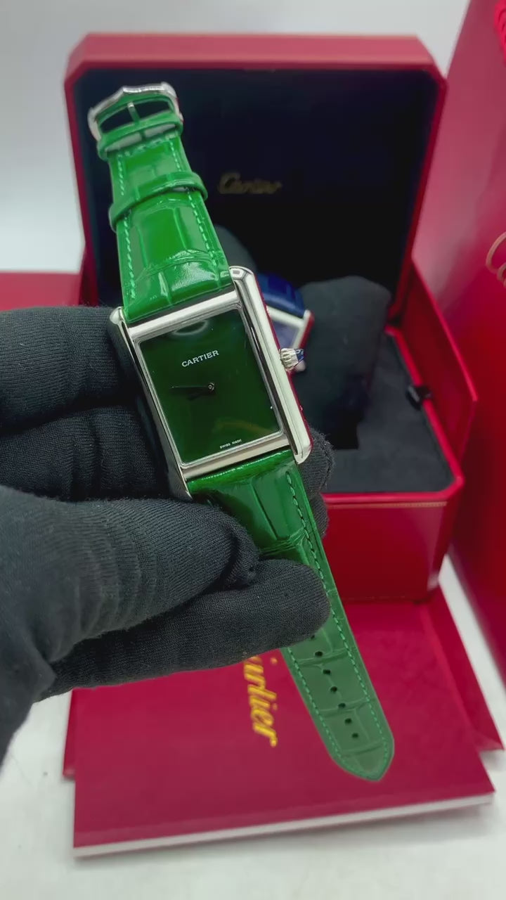 Cartier Tank Leather Strap Watch
