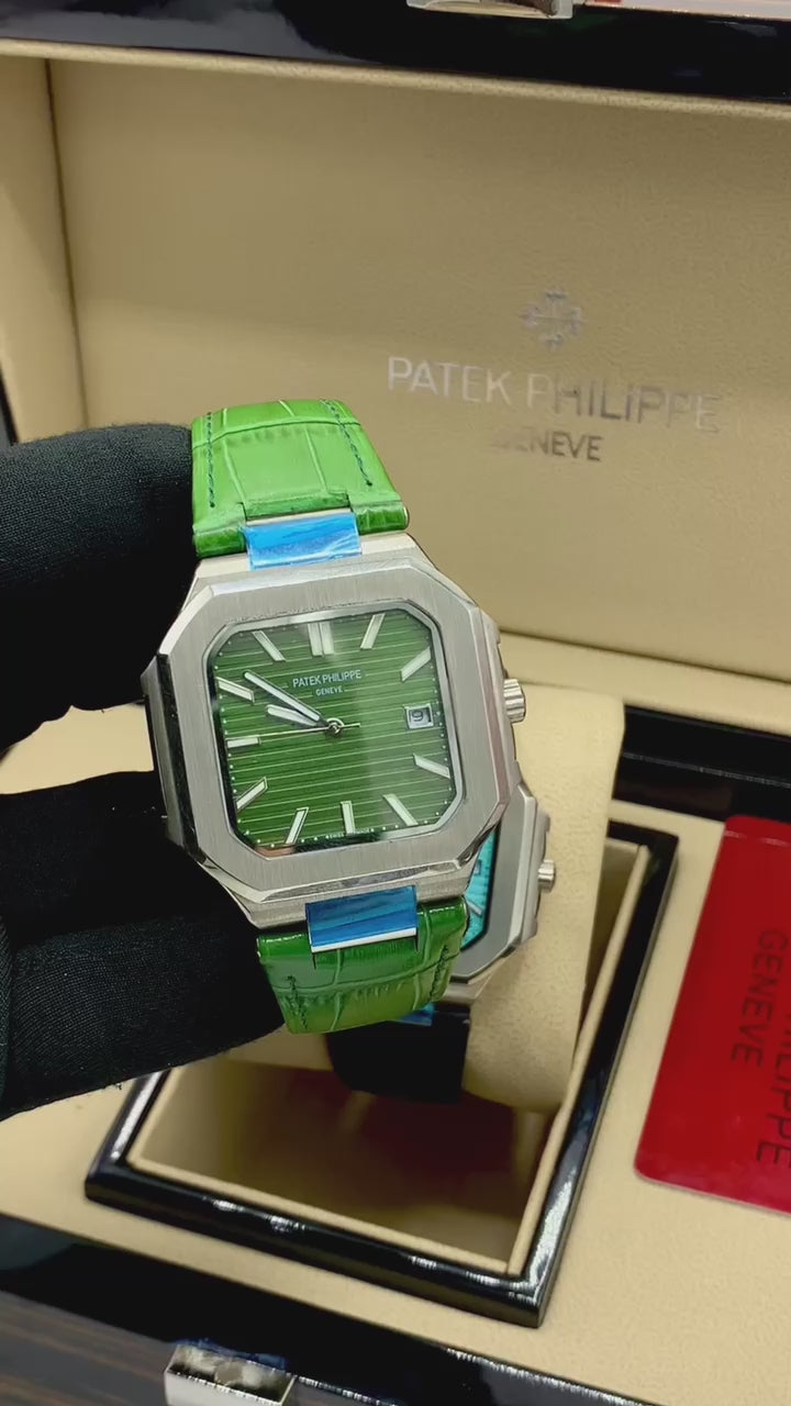 Patek Philippe Square Dial Leather Watch