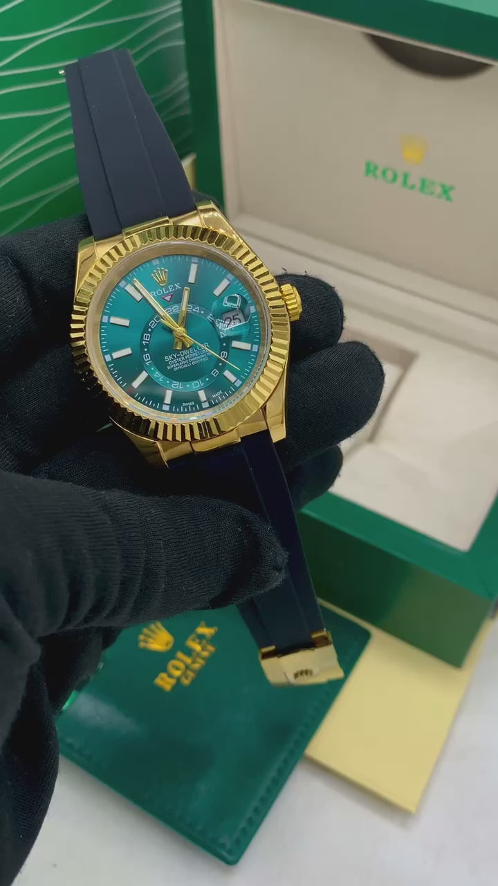 Rolex Sky-Dweller Rubber Strap Watch