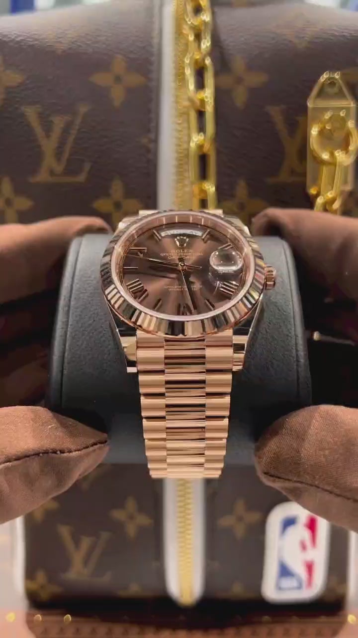Rolex Day-Date Rosegold Brown Dial