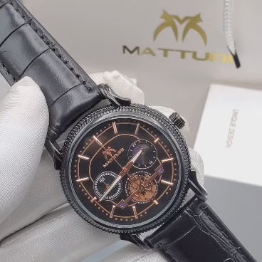 Matturi Chronograph Leather Watch