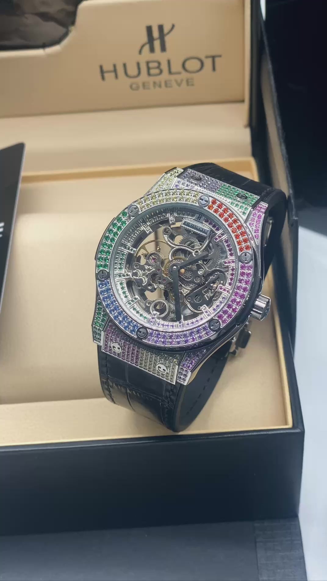 Hublot Skeleton Rainbow Watch