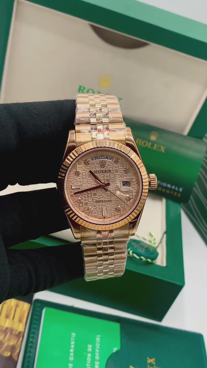 Rolex Datejust Pattern Dial Watch