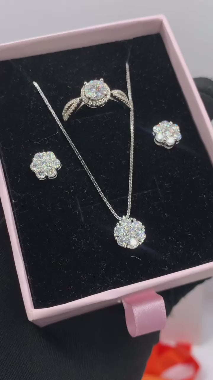 VVS Moissanite Diamond Jewelry Set